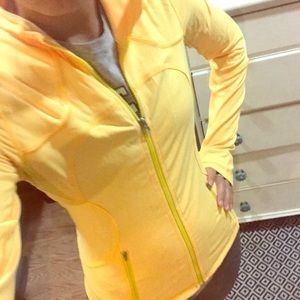 Yellow Lululemon zip up, size 6